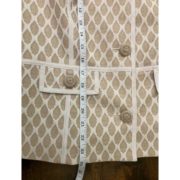 Talbots Collection jacquard mandarin blazer jacket - Picture 6 of 8